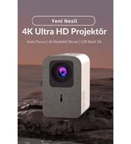 Yüksek Çözünürlük Akıllı Full HD 4K Projektör, Odak ve Engel Kaçınımı