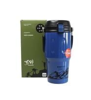 Shotay ST-8166 Çift Kullanım Pipetli/Rahat İçim Mavi 650ml Çelik Termos
