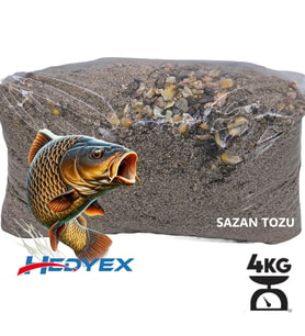 Hedyex 4Kg Sazan Tozu Yüksek Proteinli Özel Katkılı Sazan Alabalık Avı Toz Yem