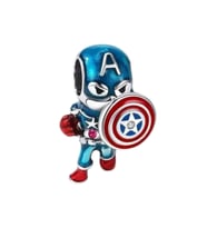 Marvel Kaptan Amerika (Captain America) Charm  925 Ayar Gümüş
