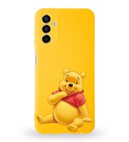Samsung Galaxy M13 Uyumlu Lansman Kılıf Altı Kapalı İçi Kadife  Winnie-C Tasarımlı  Kapak (Şeffaf)