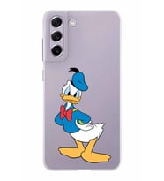Samsung Galaxy S21 FE Kapak Donald Duck Tasarımlı Şeffaf Silikon Kılıf