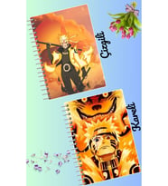 Naruto uzamaki defter seti 2 adet A4 boyutu 21*30 çizgili + kareli 60 syf