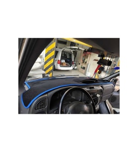 2001-2006 Modellerine Uygun Ford Transit Torpido Koruma Halısı Siyah Kenar Renk Mavi