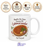 Lahmacun Temalı Baskılı Kupa Bardak Hediye Komik Espirili Mug