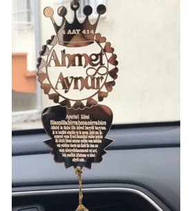 Kişiye Özel Araba Süsü Pleksi Dikiz Aynası Süsü