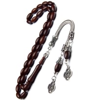 Erkek Hediyelik 6x10mm Arpa Kesim Karartılmış Kuka Tesbih (Çok Renkli)