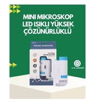 Mey İthalat® LED Aydınlatmalı 80–200 Kat Büyütmeli Cep Mikroskop