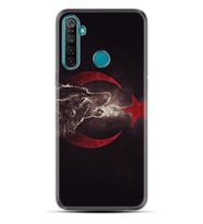 Realme 5i 5 Pro 6i 7 Pro 8 Kılıf Desemli Silikon Kurt ve Ay Yıldız 1403