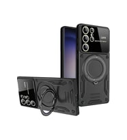 Pilelistore   Samsung Galaxy S25 Ultra Kılıf Joy Lens Standlı Kapak - Siyah