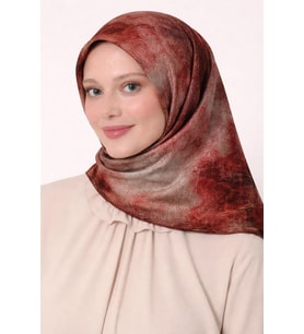 Levidor Tensel Eşarp Batik Desen Bordo