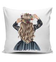 Fashion Girl Dijital Baskılı Kırlent Kılıfı