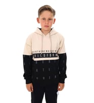 Erkek Çocuk Kapüşonlu Moving Forward Yazılı Harf Desenli Sweatshirt
