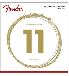 Fender 80/20 Bronze Acoustic Strings Ball End 70CL .011-.050 Gauges String Sets - Akustik Gitar Teli