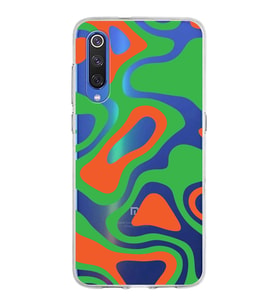 Xiaomi Mi 9 Uyumlu Kapak Renkli Desen Tasarımlı Şeffaf Silikon Kılıf