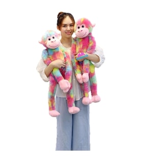 Peluş Maymun Uyku Arkadaşım Yumuşak Renkli Maymun 60 Cm (1 ADET FİYATIDIR). (Karışık)