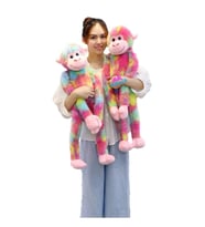 Peluş Maymun Uyku Arkadaşım Yumuşak Renkli Maymun 60 Cm (1 ADET FİYATIDIR). (Karışık)
