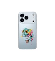 iPhone 17 Pro Max ile Uyumlu Splash Bukalemun Tasarımlı Şeffaf Silikon Kılıf