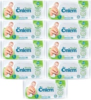 Önlem Islak Havlu Mendil 90 Yaprak Botanika Özlü (9 Lu Set) Plastik Kapaklı 810 Yaprak