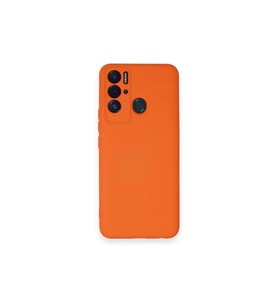 Tecno Pova Neo Kılıf Nano İçi Kadife Silikon - Turuncu
