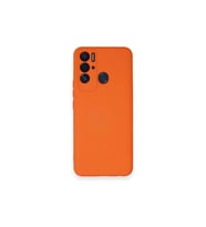 Tecno Pova Neo Kılıf Nano İçi Kadife Silikon - Turuncu
