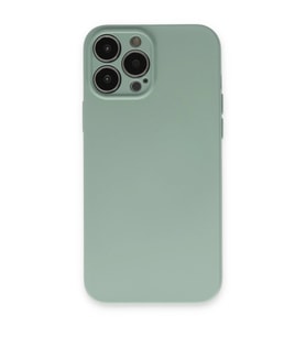 İphone 13 Pro Max Kılıf Nano İçi Kadife Silikon - Su Yeşili