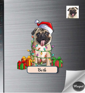 Kişiye Özel Sevimli Dostlarımız Köpek Ahşap Magnet -1