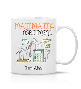 Matematik Öğretmeni Tasarım İsim Yazılı Hediye Çay Kahve Kupa Bardak-Öğretmenler7