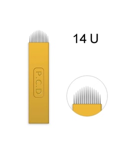 P.C.D 14 U BLADE GOLD MİCROBLADİNG İĞNESİ 100 ADET