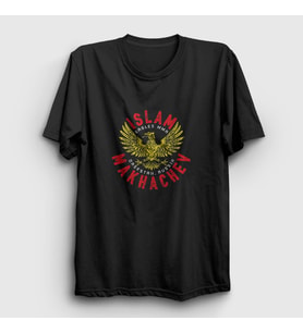 Presmono Unisex Siyah Eagle Mma Ufc İslam Makhachev T-Shirt 371010tt