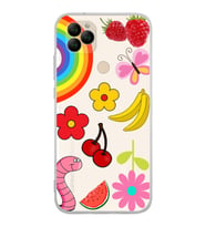 PrintiFy General Mobile GM 22 ile Uyumlu 1mm Slim Fit Water Color 5 Baskılı Şeffaf  Kılıf