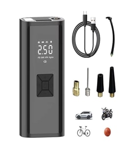 150 PSI Şarjlı Hava Kompresörü 4500mAh  LCD Ekranlı Taşınabilir Lastik Şişirme Pompası