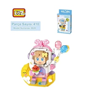 VAGONLIFE LOZ 8828 KIZ ASTRONOT 410 PARÇA BLOCK OYUNCAK 3+