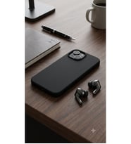 iPhone 15 Uyumlu Premium Mat Siyah Silikon Kılıf