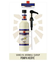 Kahve ve Kokteyl Şurubu Vanilya Aromalı 70 CL + POMPA Simonelli