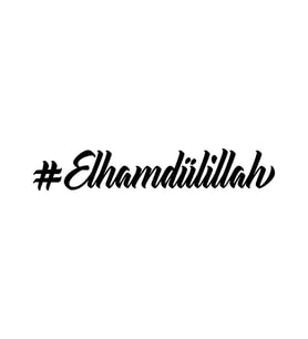 Elhamdülillah Yazısı Araç ve Duvar İçin Sticker Yapıştırma
