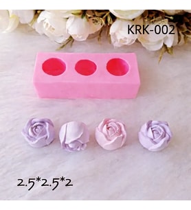 Mini Gül Silikon Kalıp 3Lü 9x4x3 Cm