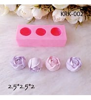 Mini Gül Silikon Kalıp 3Lü 9x4x3 Cm