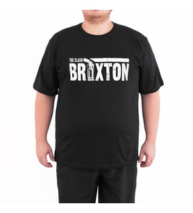 Bant Giyim - Guns Of Brixton 4XL Büyük Beden Siyah Erkek Tişört (Siyah - Beyaz)