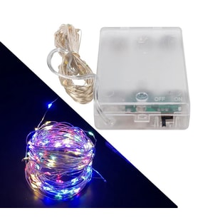 Ayt Powermaster Pilli Rgb 4 Renkli Yanıp Sönen 10 Metre Kablolu Bağ Led Şerit Aydınlatma Ağaç Süsleme Ledi