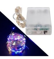 Ayt Powermaster Pilli Rgb 4 Renkli Yanıp Sönen 10 Metre Kablolu Bağ Led Şerit Aydınlatma Ağaç Süsleme Ledi