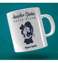 Kişiye Özel Bebek ve Anne Temalı Anneler Günü Bardağı