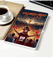 BK Gift Kişiye Özel İsimli Baba-Kız Sarı Kırmızı Evladıma Miras Bu Sevda Beyaz Defter-1, Doğum Günü Hediyesi, Taraftar Hediyesi