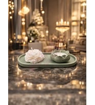 Mumelia Candles Lotus & Şakayık Zarafeti - Doğal Soya Taştozu Tasarım Mum Seti