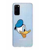 Samsung Galaxy S20 Kapak Donald Duck Tasarımlı Şeffaf Silikon Kılıf