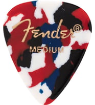 Fender 1980351850 Classic Celluloid Confetti 351 Shape Medium Gitar Penası (12'li) Dengeli Orta Kalınlık Hem Ritim Hem Solo İçin Uygun