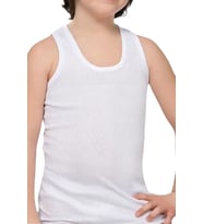 Tutku 125 Çocuk Ribana Atlet  (Beyaz)