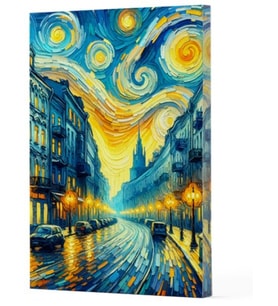 Van Gogh 6 - Sokak Çizgili Yan Boyamalı Defter