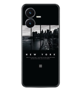 Vivo Y22S Kılıf Silikon Desen Özel Seri New York 1612