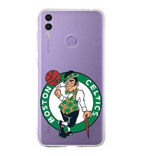 Huawei Honor 8c  Uyumlu Kapak Boston Celtics Tasarımlı Şeffaf Silikon Kılıf